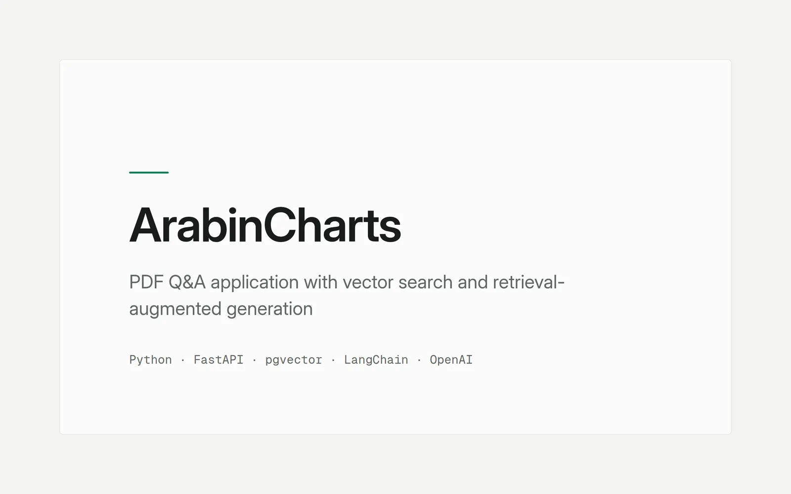 ArabinCharts screenshot