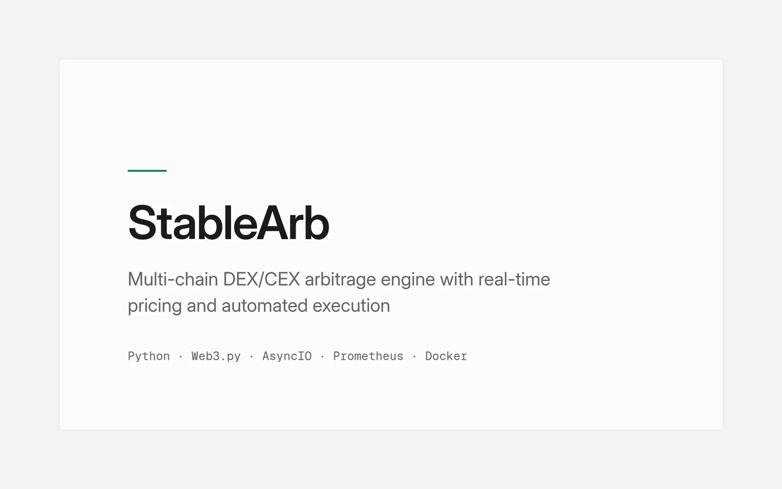 StableArb screenshot