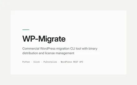 WP-Migrate screenshot